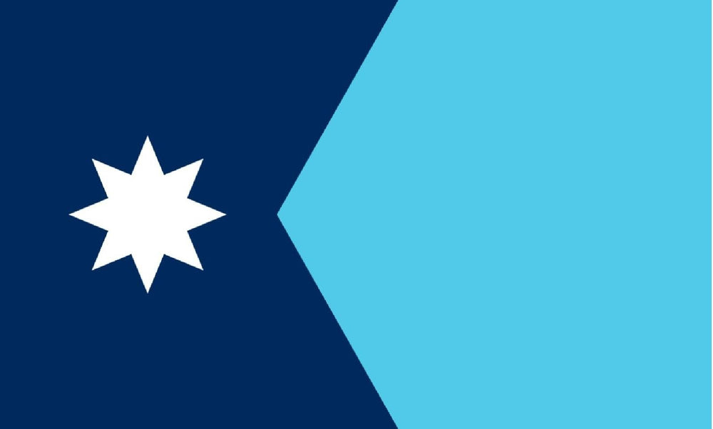 NEW MINNESOTA STATE FLAG, STICKER, DECAL, 5YR VINYL State Flag of Minnesota