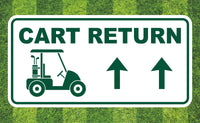 
              Golf Course Aluminum Golf Cart Return Direction Sign for  the ClubHouse
            