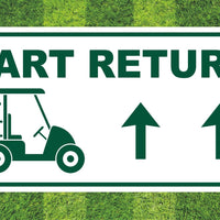 Golf Course Aluminum Golf Cart Return Direction Sign for  the ClubHouse