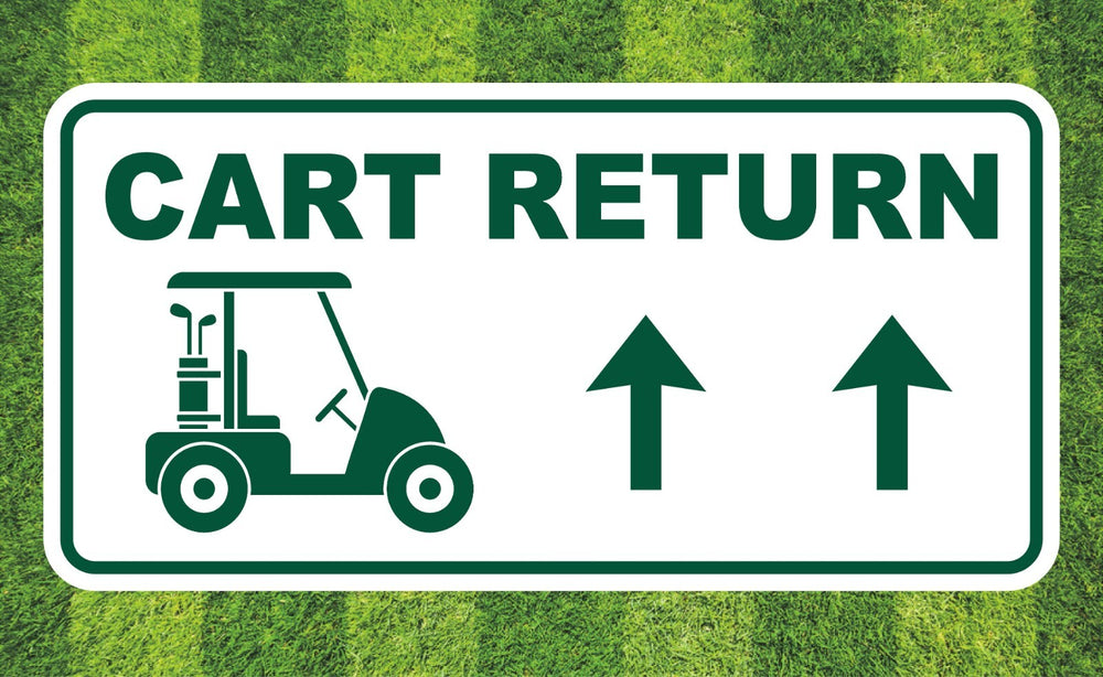 Golf Course Aluminum Golf Cart Return Direction Sign for  the ClubHouse