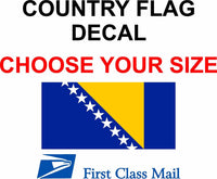 
              BOSNIA AND HERZEGOVINA COUNTRY FLAG, STICKER, DECAL, 5YR VINYL,Country FLAG
            