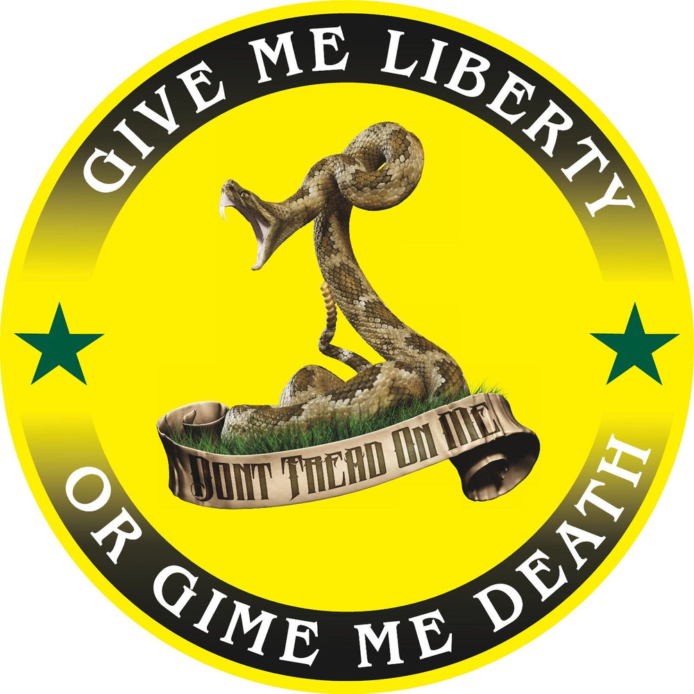 Liberty or Death Decal Sticker Laptop Car Window Stickers Gadsden Flag 2nd Guns
