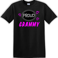 Proud Grammy heart shirt - Gram, Grammy, Grandma - Novelty T-shirt