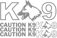 
              Caution K9 Unit Set - Die-cut Vinyl Decal -Car / Truck / Window Sticker Kit - K1
            