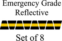 
              Black w/ Yellow Stripe HELMET TETS TETRAHEDRONS HELMET STICKER  EMT REFLECTIVE
            
