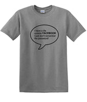 
              Social Media - Life Outside Facebook Password - Fun shirt - T-shirt TSM08
            