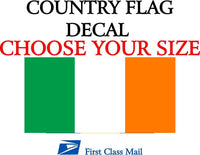 
              IRISH COUNTRY FLAG, STICKER, DECAL, 5YR VINYL, STATE FLAG
            