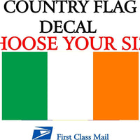 IRISH COUNTRY FLAG, STICKER, DECAL, 5YR VINYL, STATE FLAG