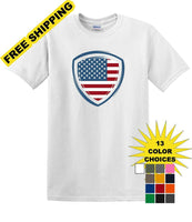 
              Memorial Day shirt flag shield We Will Always Remember 13 color choices -mds5
            