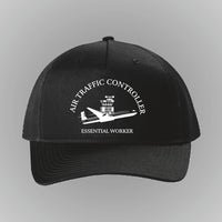 Air Traffic Controller Hat trucker snap back Black. support airport