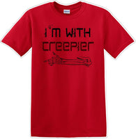 
              I'M WITH CREEPIER POINTING RIGHT - Halloween - Novelty T-shirt
            