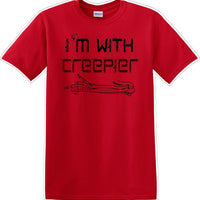 I'M WITH CREEPIER POINTING RIGHT - Halloween - Novelty T-shirt