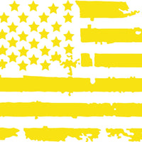 Chevrolet Silverado Back Window Distressed American Flag Decal 2019-2024