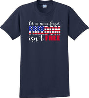 
              LET US NEVER FORGET FREEDOM ISN'T FREE, Veterans day Soldier USA Support T-Shirt
            