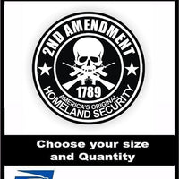 2nd Amendment Hard Hat Sticker, Motorcycle Helmet Welding Decal, 1789 Freedom