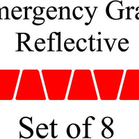 RED HELMET TETS TETRAHEDRONS HELMET STICKER  EMT EMERGENCY GRADE REFLECTIVE