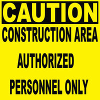 Coroplast Construction Signs - 48" x 48" - Qty 2 - Caution Construction Area