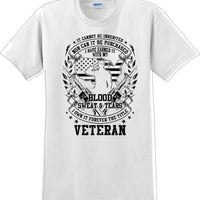Blood Sweat and Tears, Veterans day Soldier USA Support T-Shirt