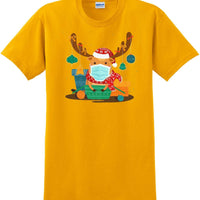 Christmas 2020 Quarantine Funny Cute Rudolph Reindeer Mask Premium 8 x-mas shirt