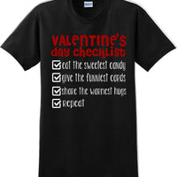 Valentine's Day Checklist  - Valentine's Day Shirts - V-Day shirts