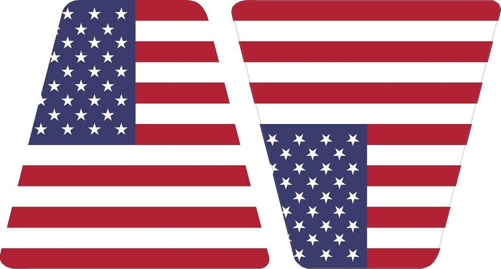 American Flag L & R HELMET TETS TETRAHEDRONS HELMET STICKER REFLECTIVE