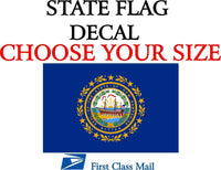 
              New Hampshire STATE FLAG, STICKER, DECAL, 5 YR VINYL State flag of New Hampshire
            