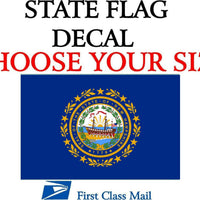 New Hampshire STATE FLAG, STICKER, DECAL, 5 YR VINYL State flag of New Hampshire