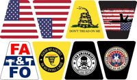 
              American Patriotic Pack USA HELMET TETS TETRAHEDRON Assorted STICKERS REFLECTIVE
            