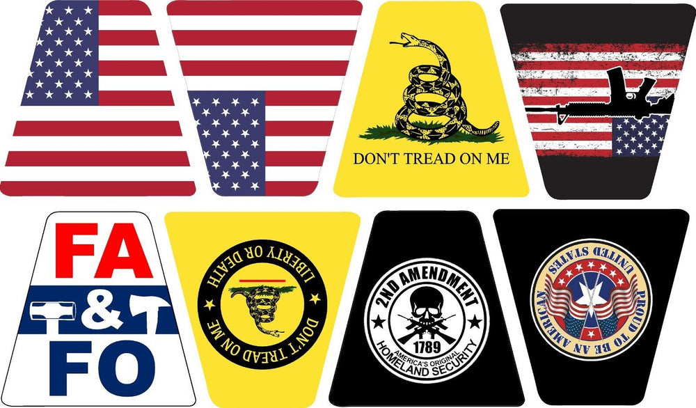 American Patriotic Pack USA HELMET TETS TETRAHEDRON Assorted STICKERS REFLECTIVE