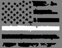 
              Back Window Distressed American Flag Decal fits trucks cars vans by size
            