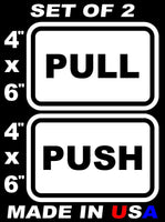 
              PUSH & PULL DECALS  for Doors, Businesses and Residential use LAMINATED
            