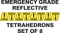 
              Caution ! Probie Rookie Humor TETS TETRAHEDRONS HELMET STICKER  EMT REFLECTIVE
            