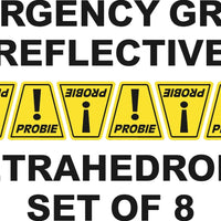 Caution ! Probie Rookie Humor TETS TETRAHEDRONS HELMET STICKER  EMT REFLECTIVE