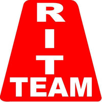 
              Red RIT Team HELMET TETS TETRAHEDRONS HELMET STICKER  EMT REFLECTIVE
            