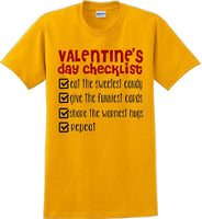 
              Valentine's Day Checklist  - Valentine's Day Shirts - V-Day shirts
            