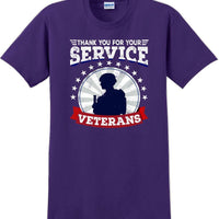 THANK YOU FOR YOUR SERVICE VETERANS , Veterans day Soldier USA Support T-Shirt