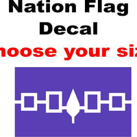 Flag of the Iroquois Confederacy, STICKER, DECAL, 5YR VINYL Hiawatha wampum belt