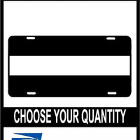 Thin White line License Plate
