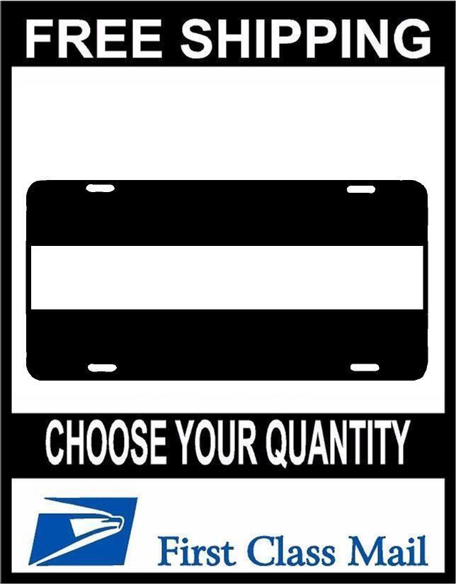 Thin White line License Plate