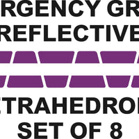 Purple  w/ White Stripe HELMET TETS TETRAHEDRONS HELMET STICKER  EMT REFLECTIVE