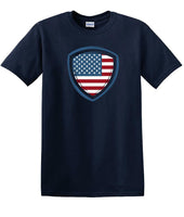
              Memorial Day shirt flag shield We Will Always Remember 13 color choices -mds5
            