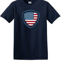 Memorial Day shirt flag shield We Will Always Remember 13 color choices -mds5