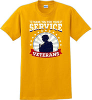 
              THANK YOU FOR YOUR SERVICE VETERANS , Veterans day Soldier USA Support T-Shirt
            