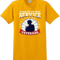 THANK YOU FOR YOUR SERVICE VETERANS , Veterans day Soldier USA Support T-Shirt
