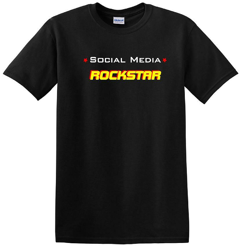 Social Media Rockstar - Funny shirt - short sleeved T-shirt TSM11
