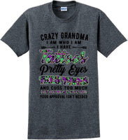 
              Crazy Tattooed Grandma T-Shirt - 12 color choices
            