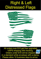 
              American Flag Distressed Right & Left Vinyl Decal Sticker  14 Colors 6yr vinyl
            
