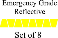 
              Yellow HELMET TETS TETRAHEDRONS HELMET STICKER  EMT EMERGENCY GRADE REFLECTIVE
            