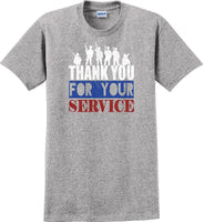 
              THANK YOU FOR YOUR SERVICE, Veterans day Soldier USA Support T-Shirt
            