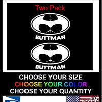 BUTTMAN-Vinyl-Decal-Sticker-Window-Car-Truck-Funny